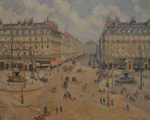 Avenue de lOpéra, Aamun auringonpaiste tekijältä Camille Jacob Pissarro